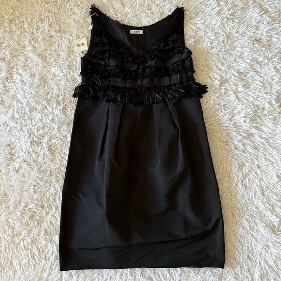NWT Vintage 90s Moschino Cheap and Chic Black Cocktail Dress Size IT 44 US 10 - Picture 6 of 11